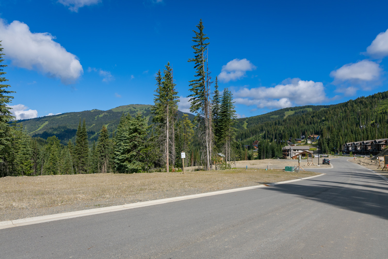 Street view of Lot 12 at Alder Estates in Sun Peaks