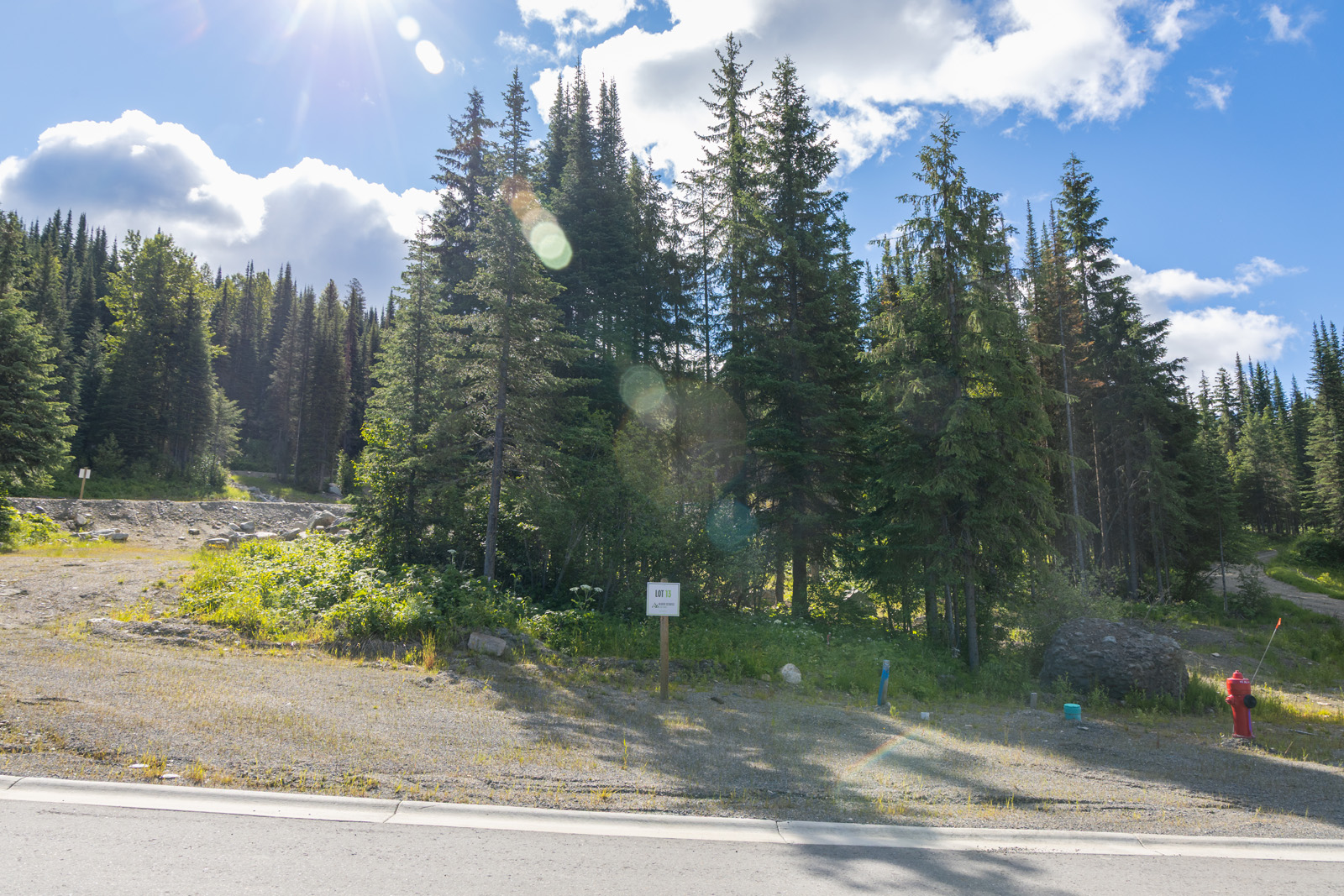 View of Lot 13 at Alder Estates in Sun Peaks