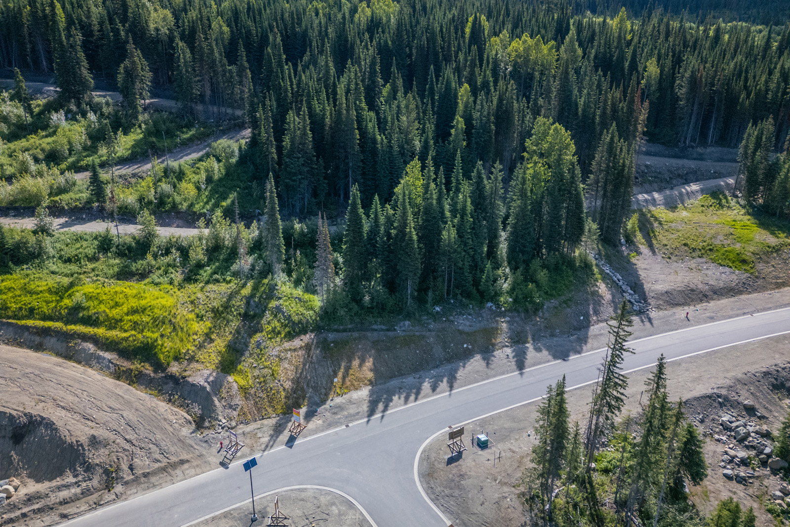 Drone view of Lot 1 at Alder Estates in Sun Peaks