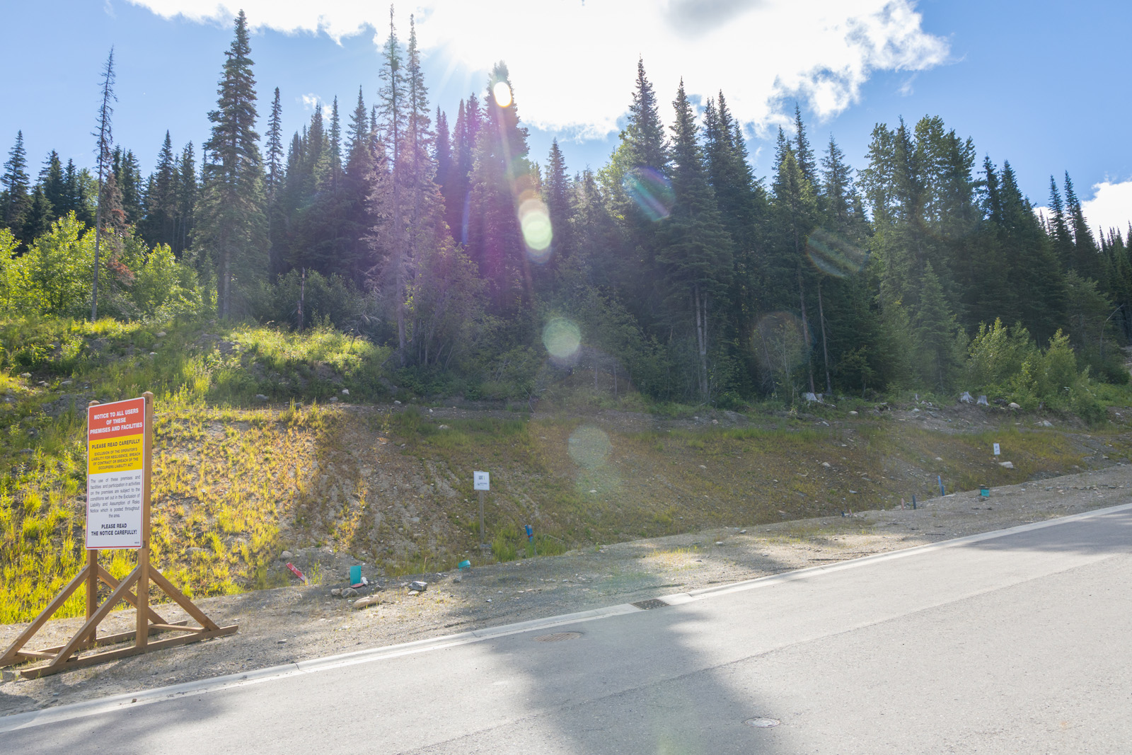 Street view of Lot 1 at Alder Estates in Sun Peaks