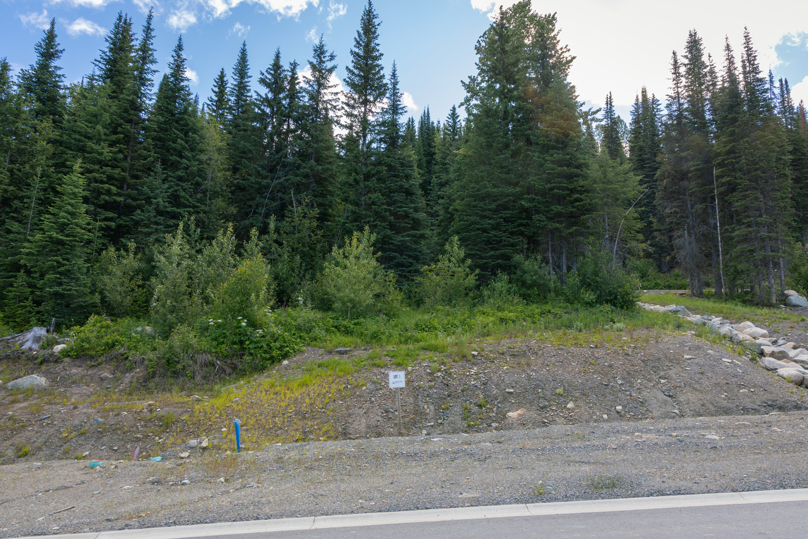 View of Lot 3 at Alder Estates in Sun Peaks