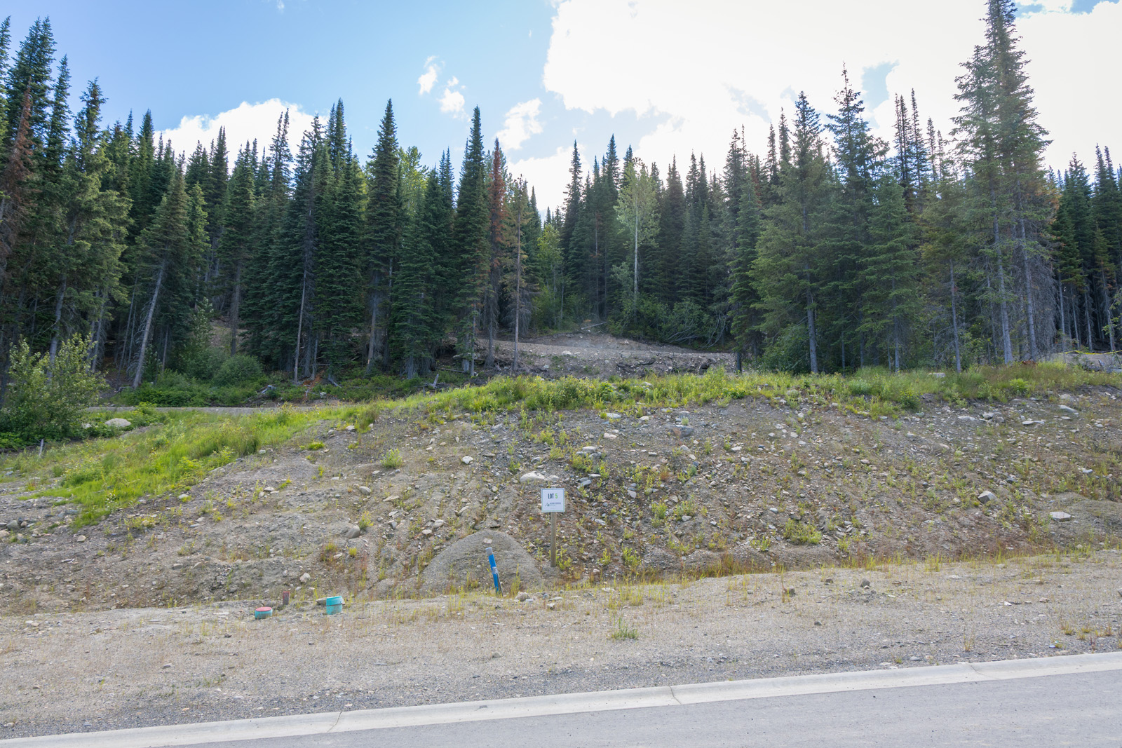 View of Lot 5 at Alder Estates in Sun Peaks